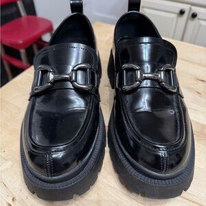 Loafers with Silver Buckle